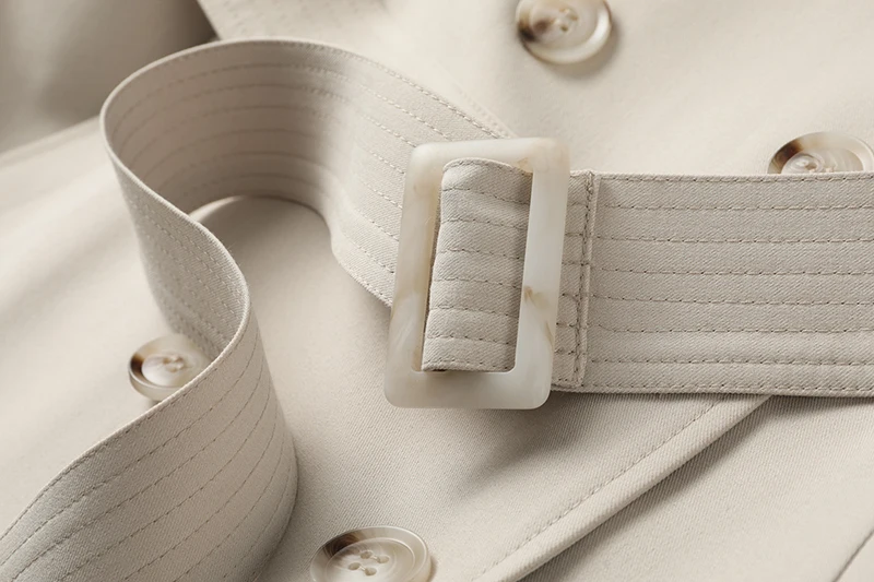 

[EAM] Women Apricot Double Breasted Big SizeTrench New Lapel Long Sleeve Loose Windbreaker Fashion Spring Autumn 2021 1DD5383