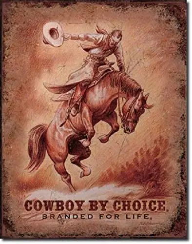 

SRongmao-sillín vaquero de marca para la vida, decoración de arte de pared, letrero de estaño de Metal, 8x12 pulgadas, nuevo