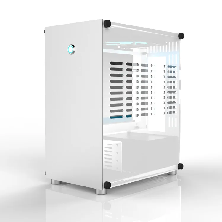 ITX алюминиевый корпус с боковой прозрачной панелью маленький персональный