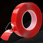 Двухсторонний скотч, 3 метра, 6101520 мм, Не оставляющий следов, акриловый, прозрачный, суперпрочный Скотч для дома и автомобиля