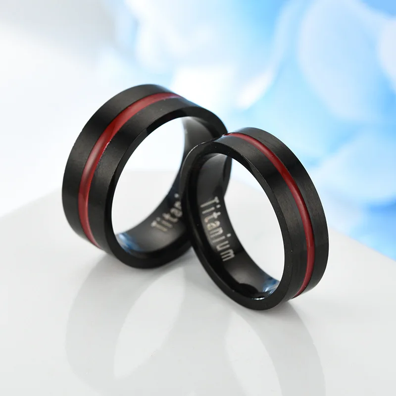 

Classic Black Two Color Fashion Ring Stainless Steel Hip Hop Men Casual Ring Wedding Couple Gifts Exquisite Jewelry
