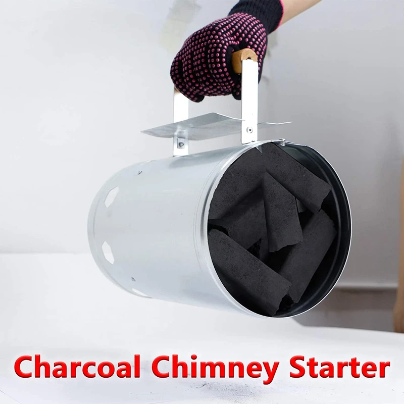 Stainless Steel Charcoal Barrels Igniting Carbon Barbecue Igniter Outdoor Barrel | Спорт и развлечения