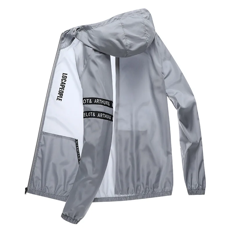 

Sun Protection Clothing Men's Ultra Thin Breathable Summer Outdoor Wear Anti Ultraviolet Skin Coats Male Sports Hooded Jackets