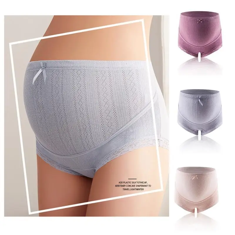 

Breathable Cotton Adjustable Maternity Underwear High Waist Belly Support Pregnant Women Underwear Solid Color Panties