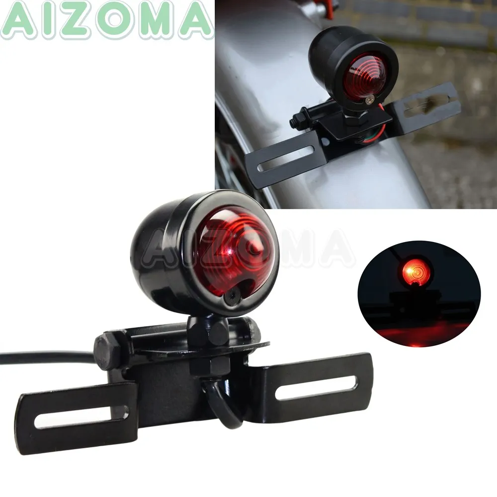 

Мотоциклы винтажные Стоп задний фонарь 12v кафе гонщик стиль тормоза задние ходовые задние фонари w/номерной знак держатель для Чоппер попла...