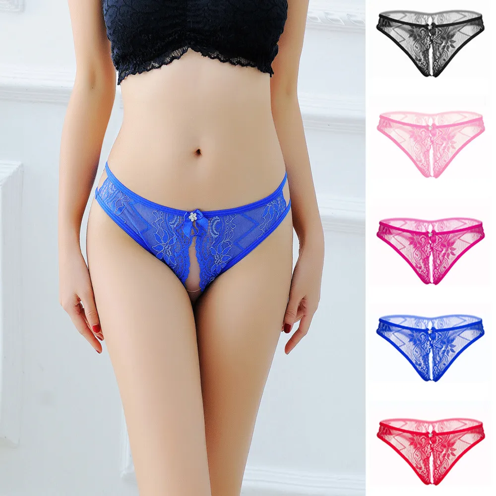 

Sexy Women Panties Lace Transparent Sexy Erotic Lingerie Crotchless Thongs Breathable Underwear Low Waist G Strings Underpants