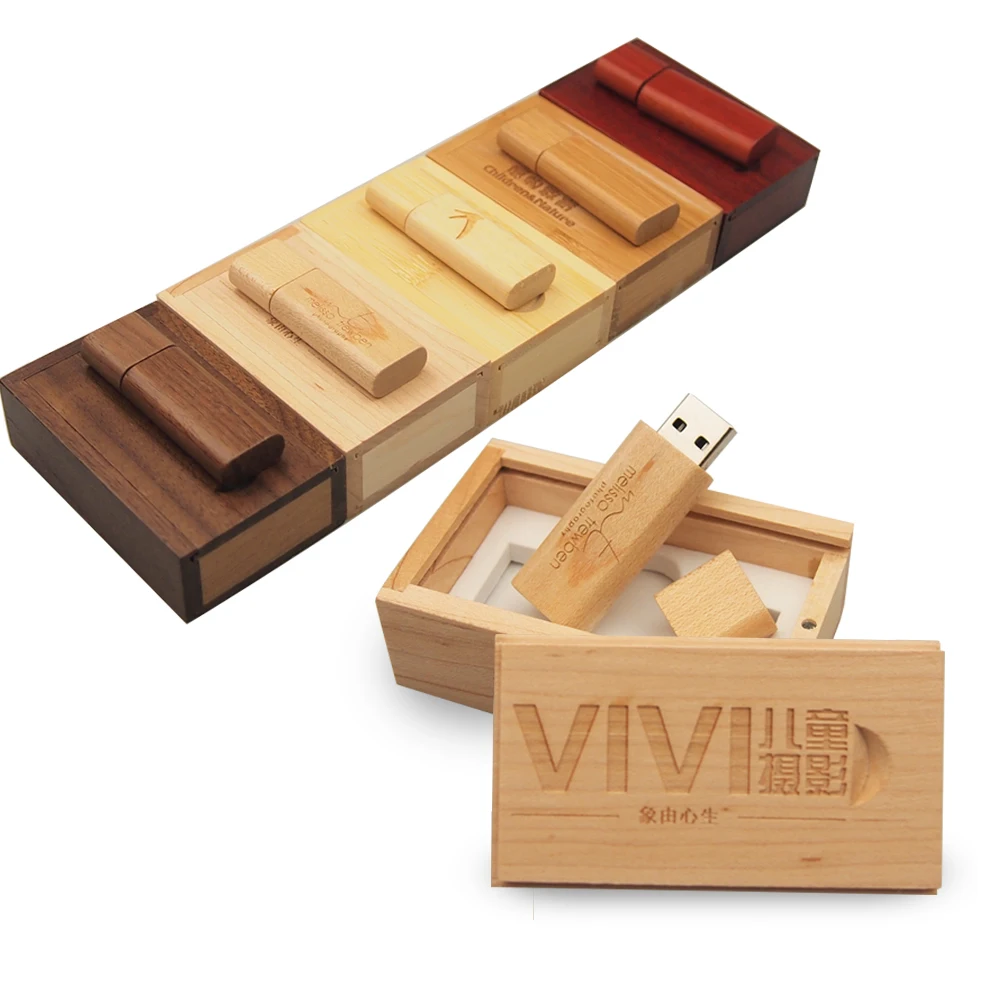 

USB-флеш-накопитель деревянный с логотипом на заказ, 4/8/16/32/64 ГБ