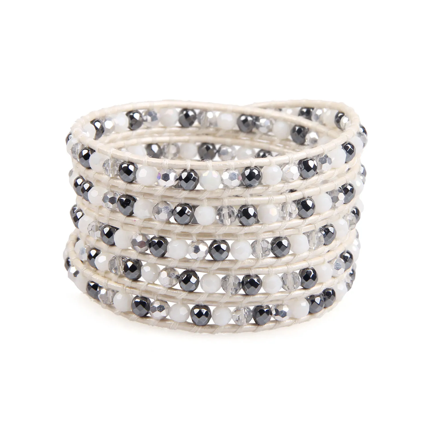 Женские плетеные браслеты KELITCH белые кожаные на каждый день день|Гибкие браслеты|