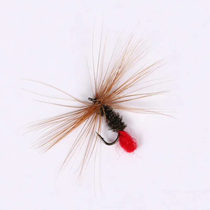 Нахлыстовая приманка рыболовный крючок с разноцветными перьями и зазубринами