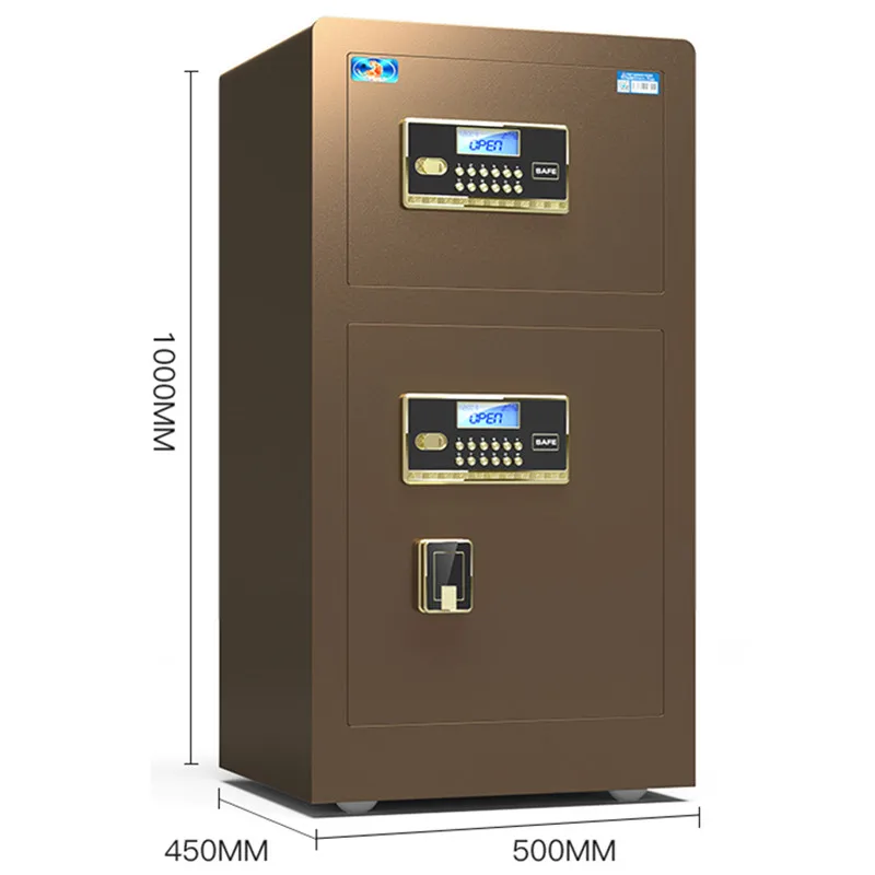 

Fingerprint Password Safe Household 100 Cm Office Large Single and Double Door Intelligent Security Can Be Fixed Safe Can Fixed