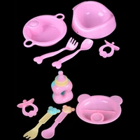 5pcsset pretend play doll tableware potty for 43cm doll accessories for dollhouse decoration