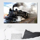 Картина на холсте с паровозом, классические плакаты и принты, настенное искусство, картины поезда для гостиной, домашний декор, Куадрос