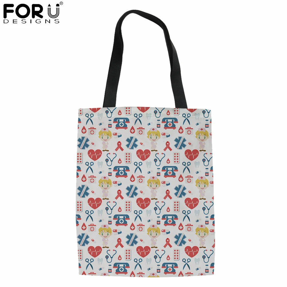 

Женская сумка для покупок на плечо с мультяшным принтом