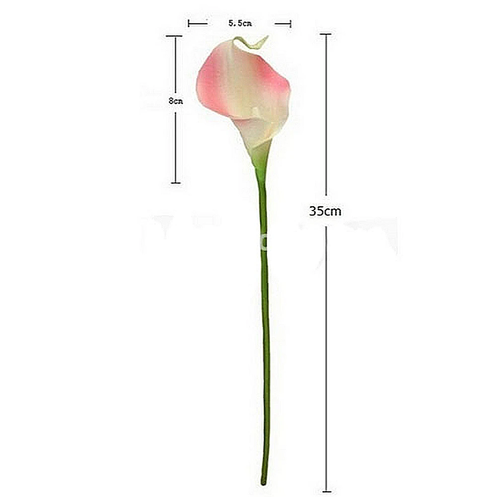

Artificial Flower Latex Real Touch Fake Flower Wedding Home Decor Bridal Bouquet Common Callalily Nice-Looking False Blossom