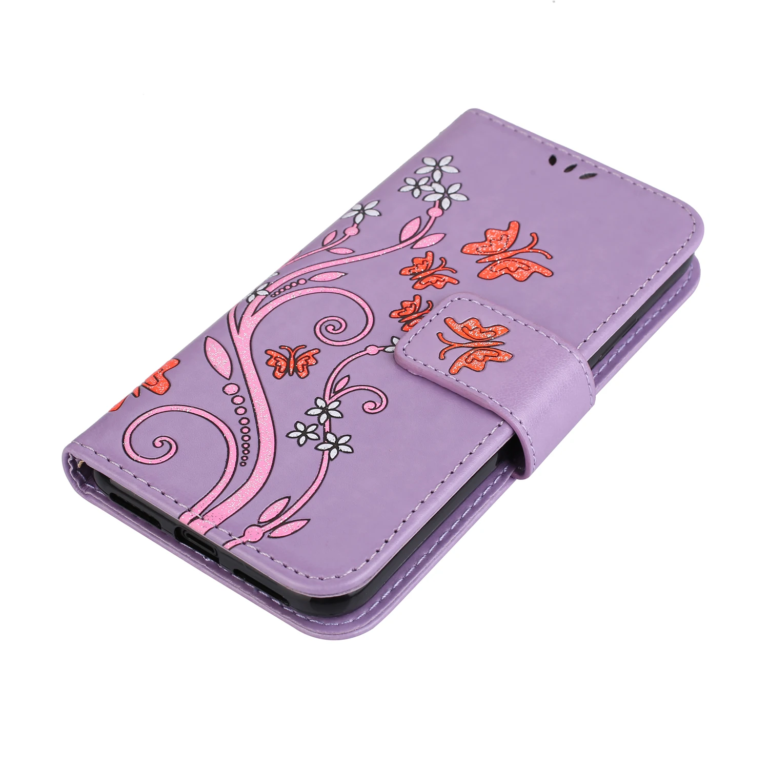 Стильный кожаный чехол-книжка для телефона Apple iPhone X, чехол 8, 7 plus, 6, 6s plus, чехол - Цвет: Purple