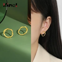 kinel 925 sterling silver irregular earrings 18k gold designer fashionable stud earrings for women silver 925 jewelry
