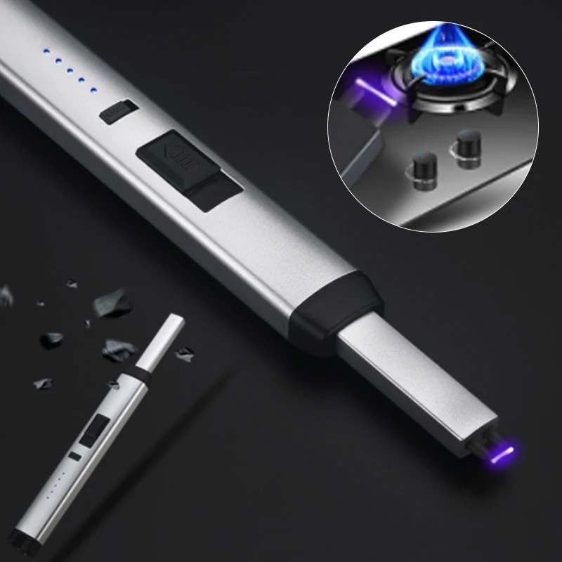 Новая электронная зажигалка с USB зарядкой для кухни барбекю сигарет курение