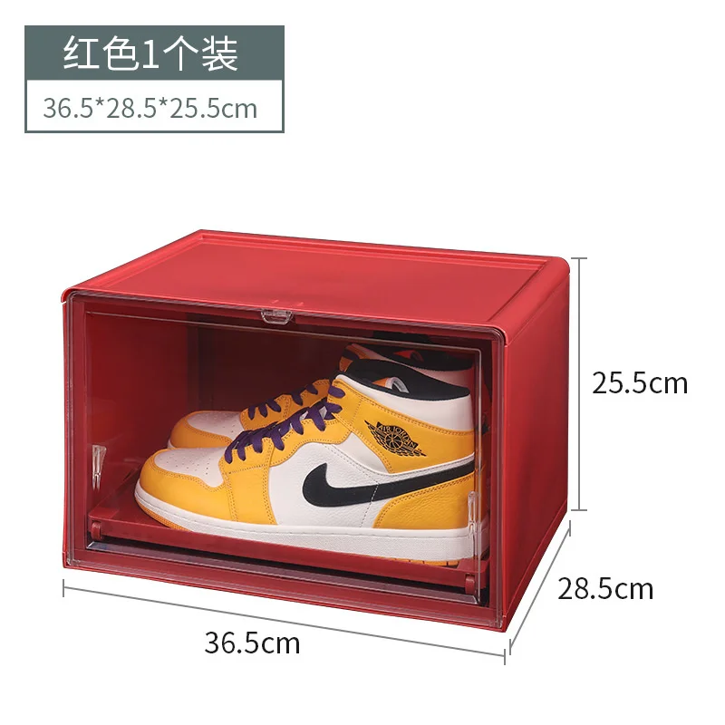 

Dustproof Plastic Shoe Rack Organizer Stackable Wall Shoebox Display Cabinet Storage Box Detachable for AJ Sneakers High Heels