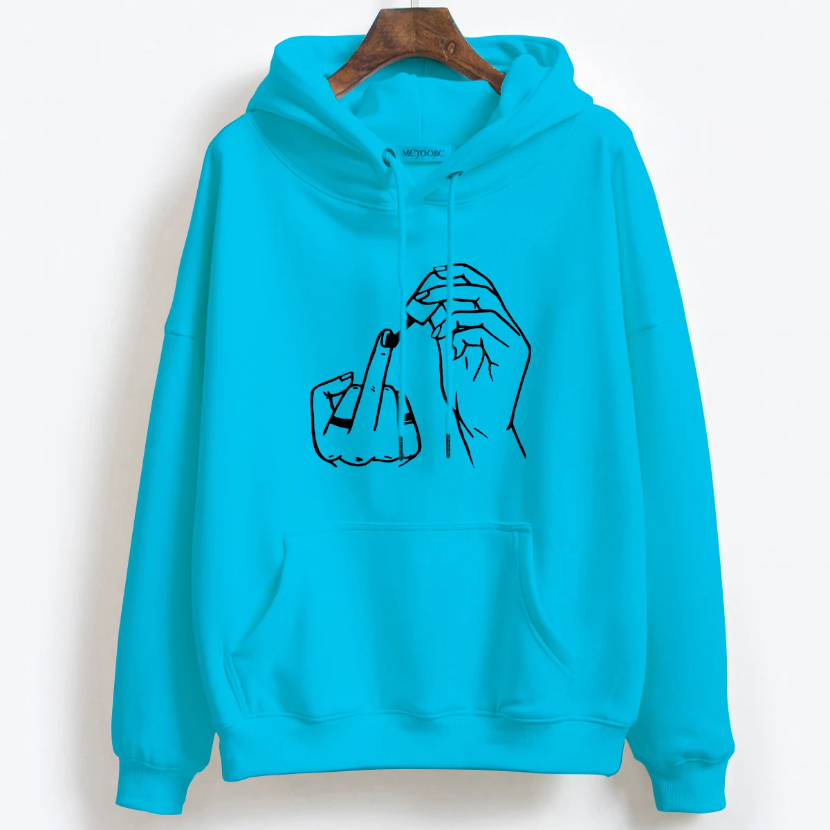 Новое поступление 2020 классические женские толстовки с красивым принтом ногтей