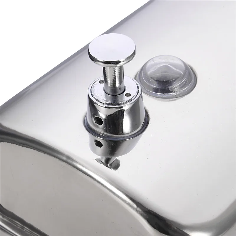 

1pc 500ML Stainless Steel Wall Mounted V Bathroom Kitchen Lotion Pump Liquid Soap Shampoo Soap Dispenser Box