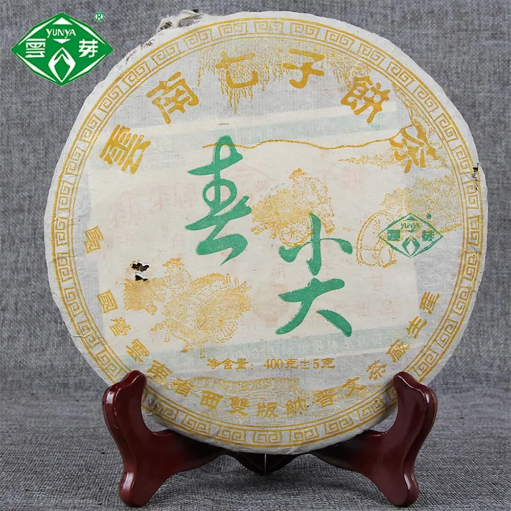 Puwen 2006 сырой пирог пуэр Yunnan Qizi Bing Cha пружинный наконечник для пожилых Pu'er Sheng Pu erh