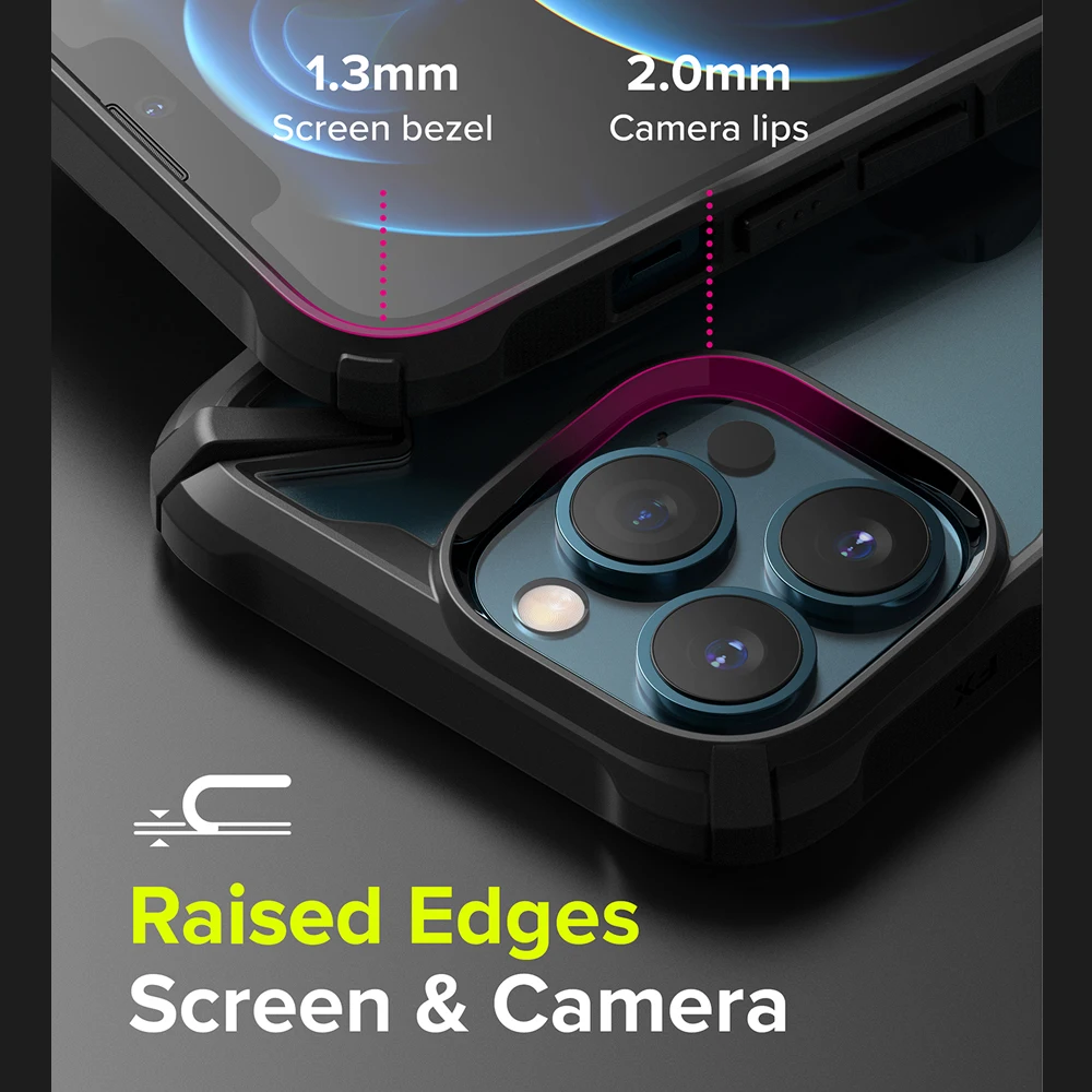 Ringke Fusion X for iPhone 13 Pro Max Case Heavy Duty Shock Absorption Soft TPU Frame Transparent Hard PC Back Hybrid Cover