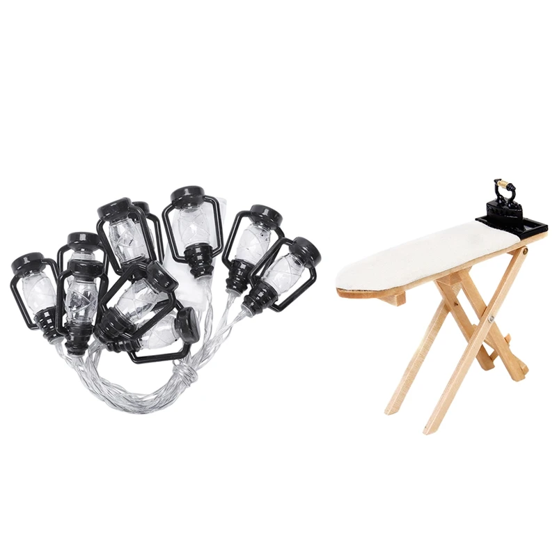 

Islamic Eid Ramadan Muslim Led String Light 1.5M 10 Led Lantern Decoration Light With Cute Scale 1: 12 Dollhouse Miniature Iron