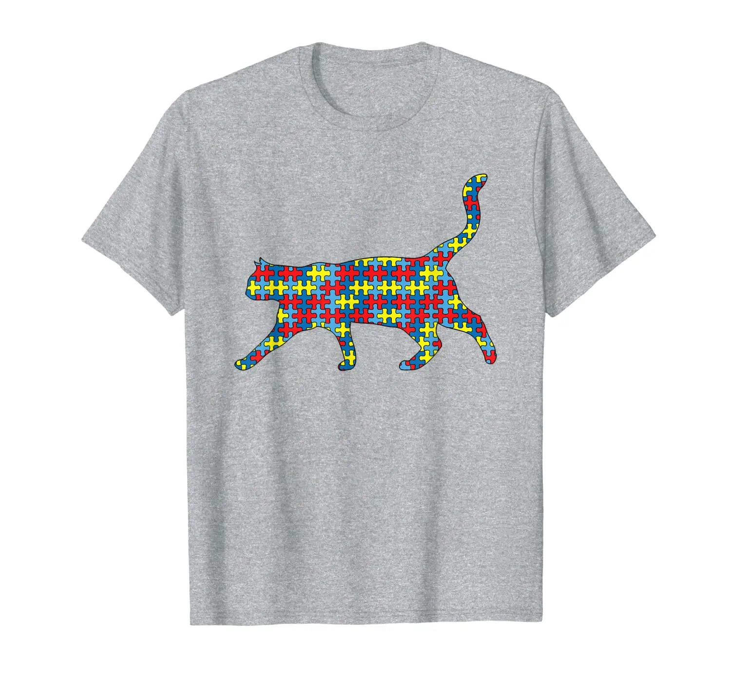 

Cat Autism Awareness Kids Feline Pet Puzzle Day Mom Gift T-Shirt