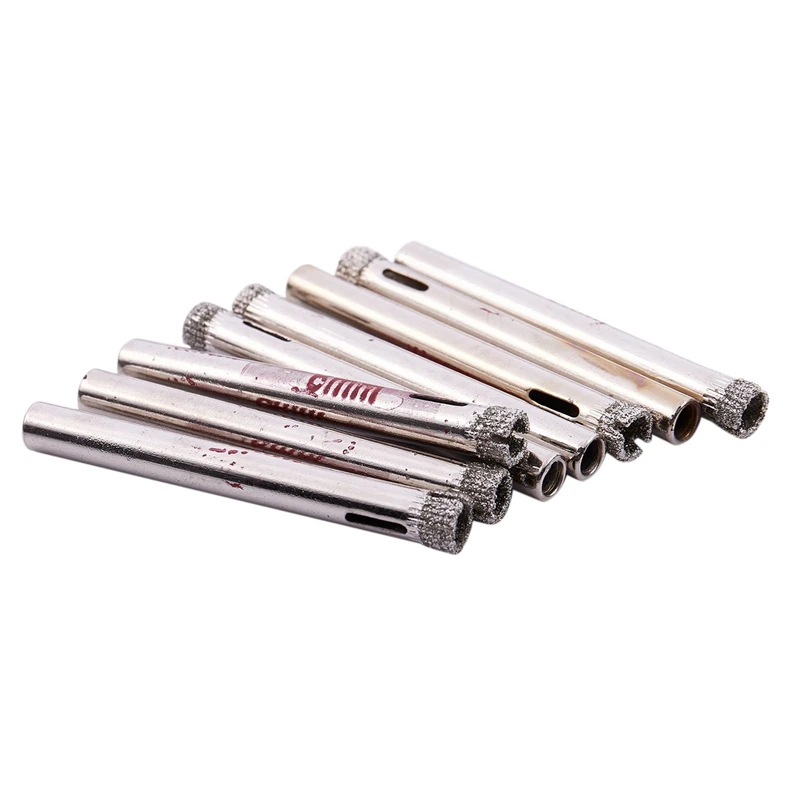 

4 Pcs 12mm / 8 Pcs 6mm Dia Diamond Coated Drill Bit Marble Tile Glass Hole Saw Cutter Tool