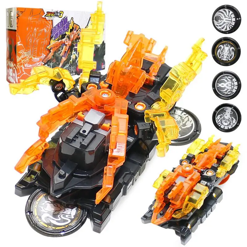 

Auldey Explosion Screechers Wild Speed Fly Deformation Car Action Figures Morphs Capture 360 Flips Transformation Children Toys