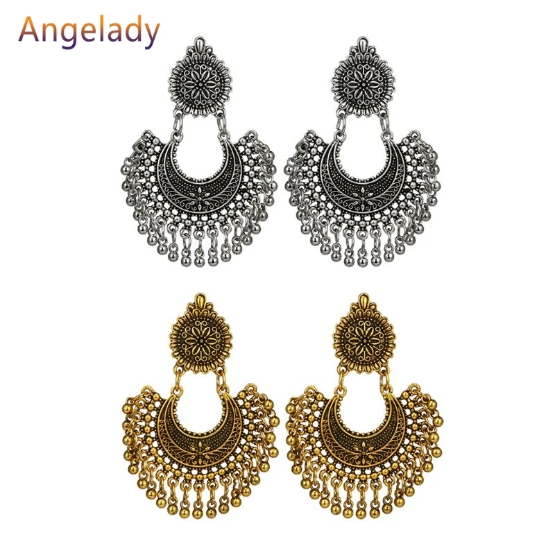 Металлические серьги подвески Jhumka индийские этнические болливудские ювелирные