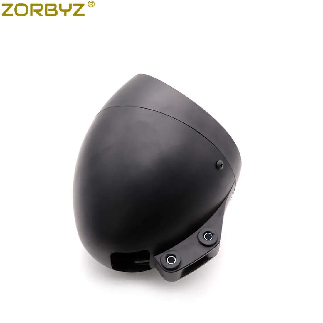 ZORBYZ черный мотоцикл 6," Пуля фара подходит для Harley cruise Honda Steed Shadow на заказ