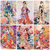 diy craft diamond painting japanese geisha 5d diamond embroidery sale kimono women cross stitch kits mosaic home decoration gift