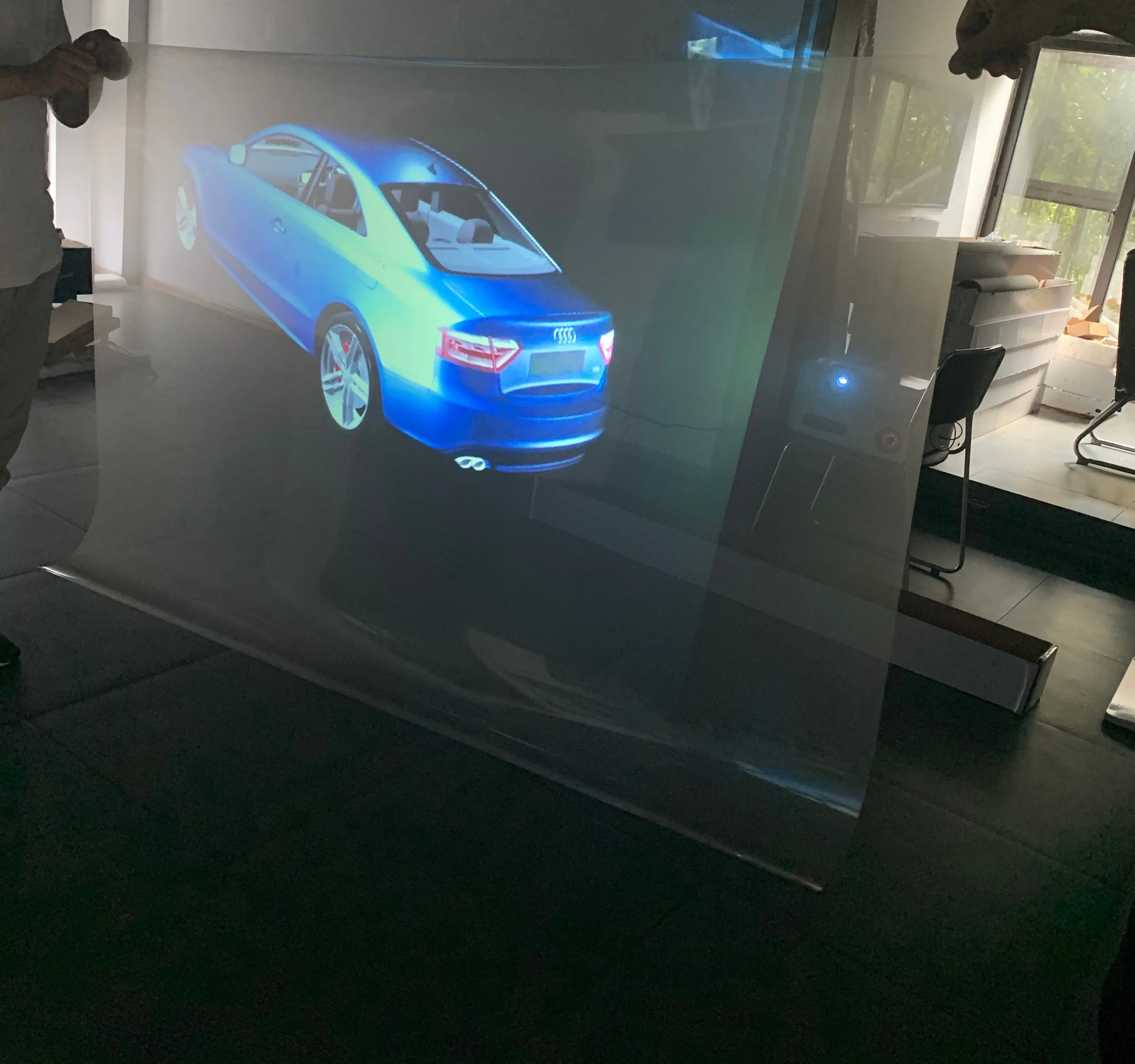 DfLabs Fast shipping holographic Rear Projectoion film for window shop display | Электроника