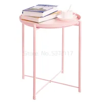 Nordic side table metal round table side iron table sofa side table tray table small round table