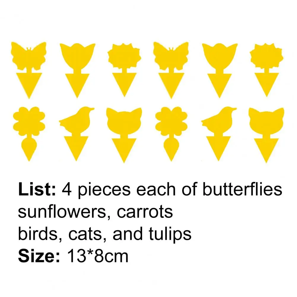 

24Pcs Fly Trap Eco-friendly Strong Stickness Paper House Plants Fly Trap for Home Stickness Paper