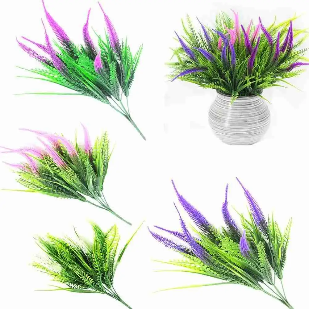 

1PC Artificial Plants Flower Faux Plastic Setaria Shrubs Greenery Bushes Indoor Outside Home Garden Office Wedding Decoration