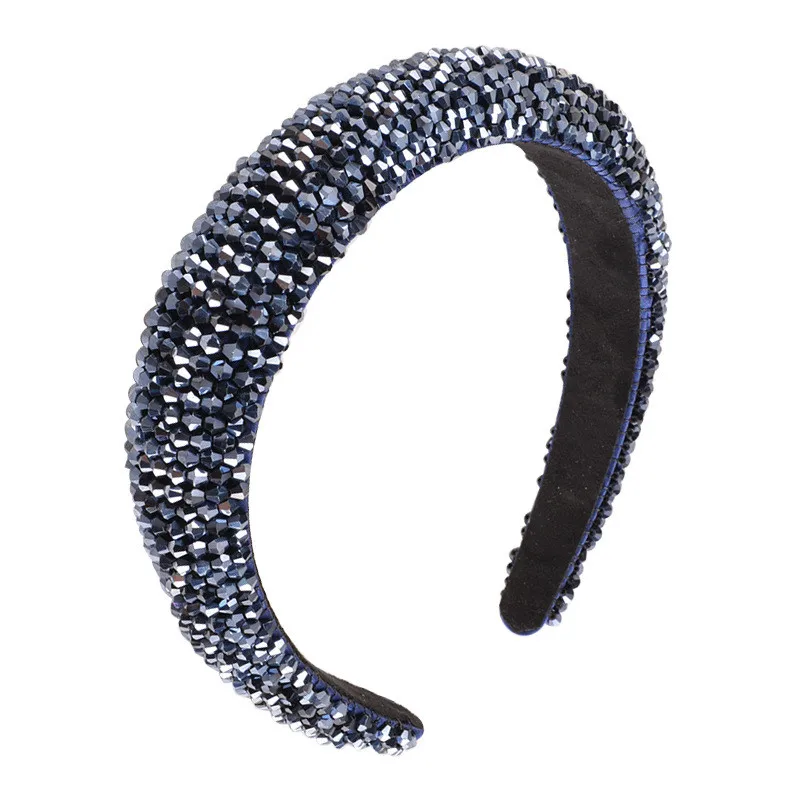 

Wrap Hair Head Bezel Thick Wide Women Ab Full Hoop Shiny Luxury Baroque Rhinestone