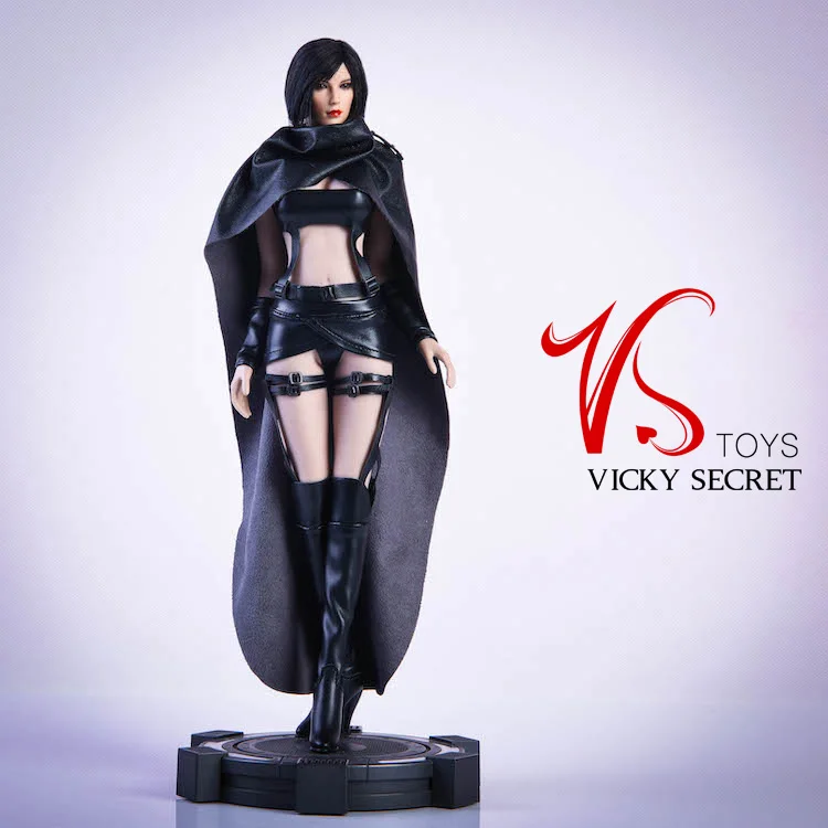 VSTOYS 19XG39 1/6 Женская фигурка одежда аксессуары черная кожаная накидка бюстгальтер