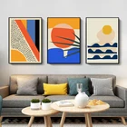 Геометрический красочный желтый красный постер, Современная Абстрактная Картина на холсте, скандинавский настенный художественный принт, картина для гостиной, украшение для дома