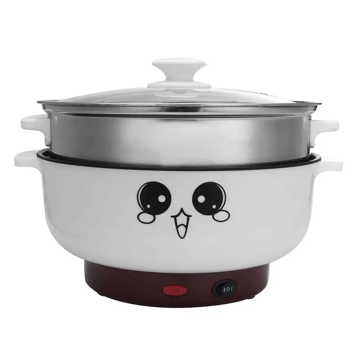 

26cm 3.6L Electric Cooker Mini Hot Pot Boiler Multifunction Steamer Pot Dormitory Skillet Cookware Kitchen Cooking Appliance