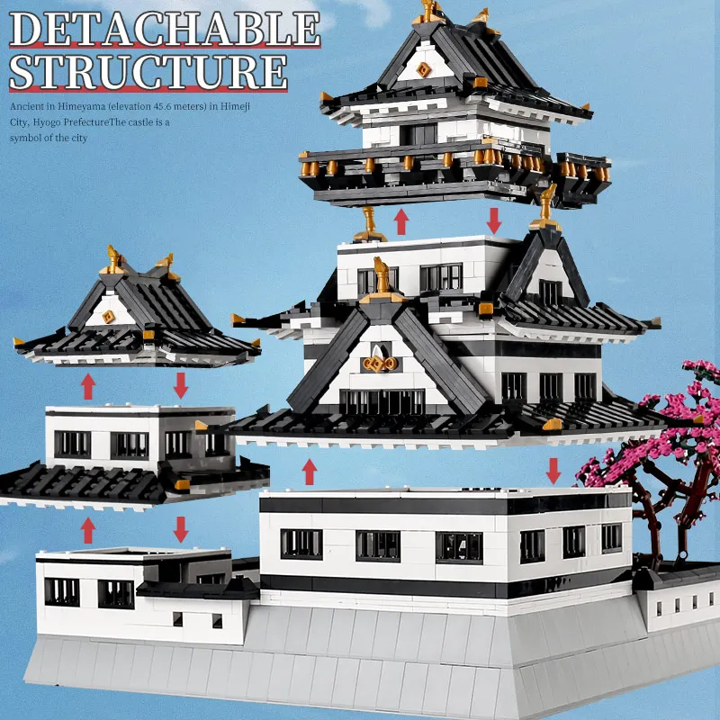 

MOULD KING MOC-58484 Himeji Castle 22006 Architecture Toys Model Building Blocks Assembly Bricks Toys Kids DIY birthday Gifts