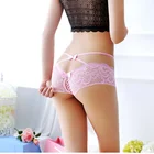 Эротические сексуальные кружевные трусики с вышивкой, нижнее белье для женщин, для танцев на Пилоне, сексуальное нижнее белье, прозрачное, стринги с открытой промежностью