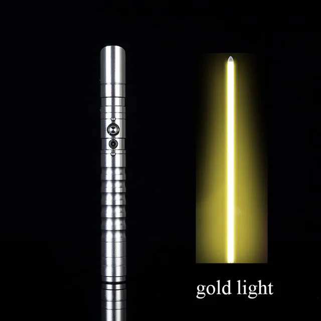 SilverHD gold Светильник Jedi Sith, металлический меч, лазерный маскарадный светильник, сабельные игрушки, светящийся подарок для детей, светильник для улицы, креативные войны, игрушки, палка, меч - Цвет: SilverHD gold