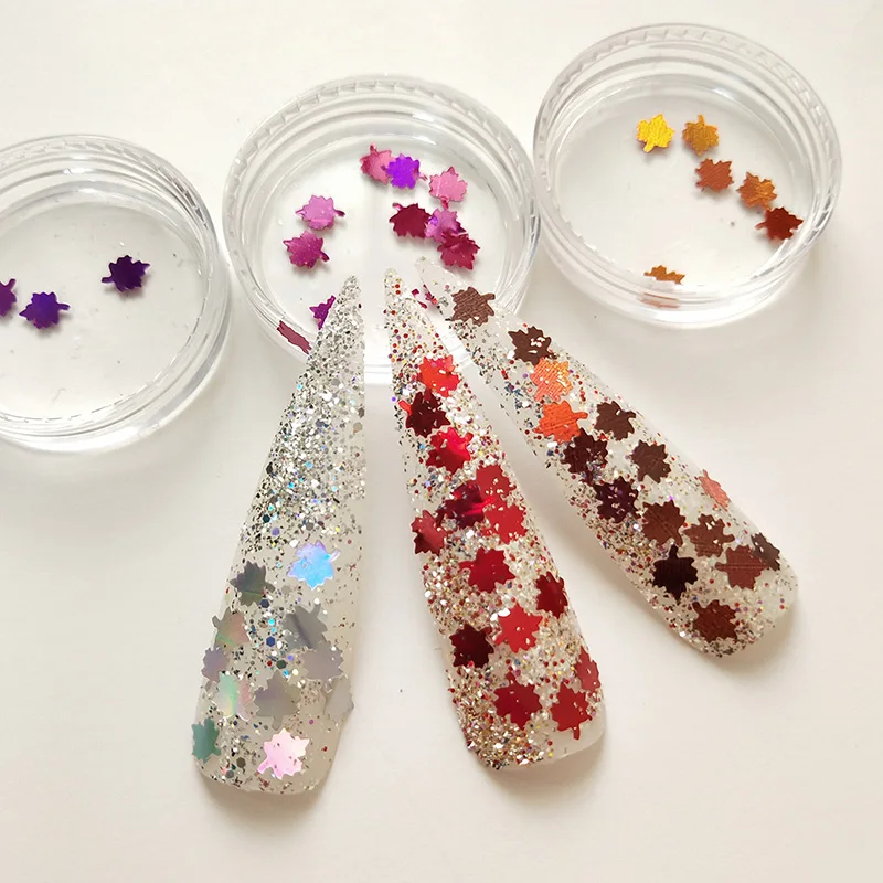 1 шт. осенний кленовый лист цветок Фламинго Рождественская Снежинка для ногтей