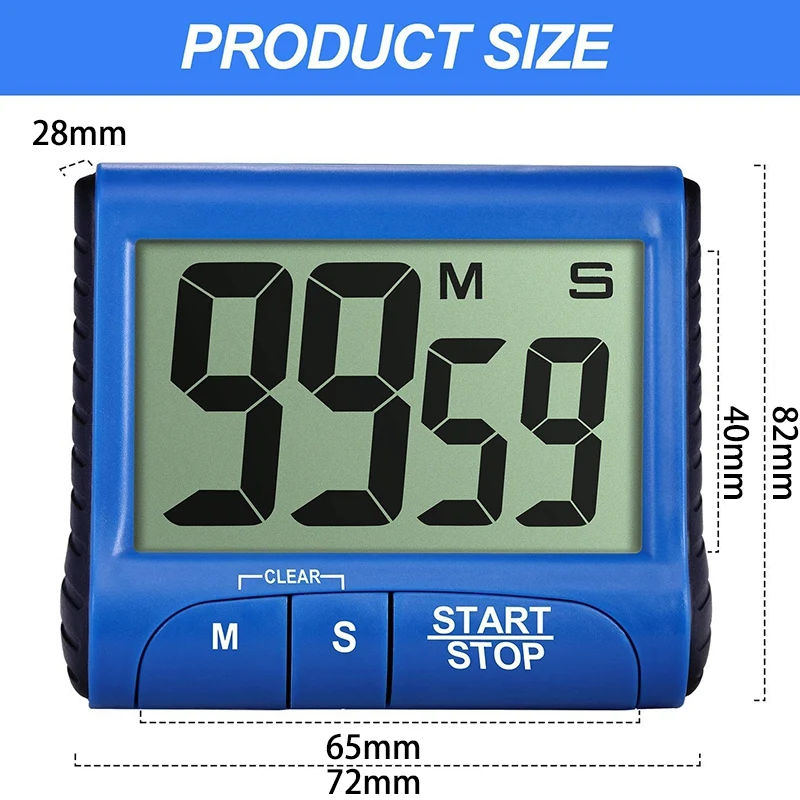 Новый 4 шт. цифровой кухонный таймер большой дисплей магнитный электронный