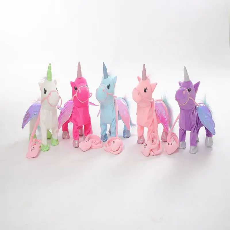 1 шт. прекрасный прогулочный электромобиль Единорог плюшевая игрушка мягкие
