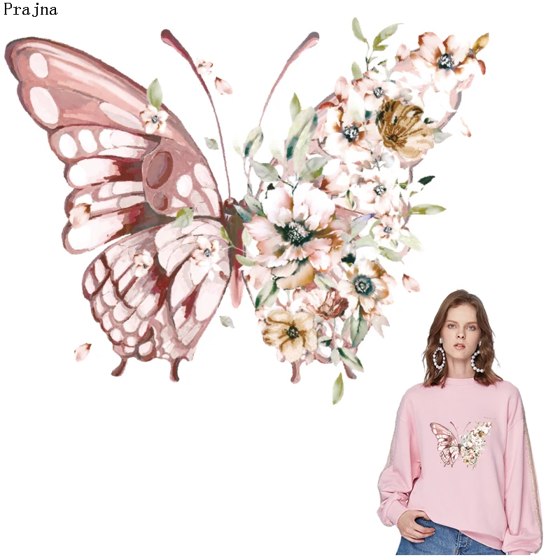 Prajna DIY переводная наклейка с помощью утюга наклейка-бабочка термопереводные