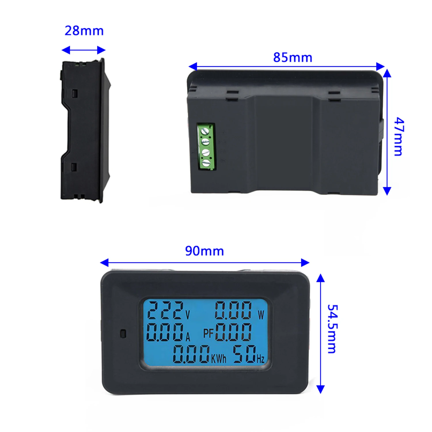 

AC 110V-250V 100A LCD Digital Combo Panel Display Monitor Voltmeter Power X G
