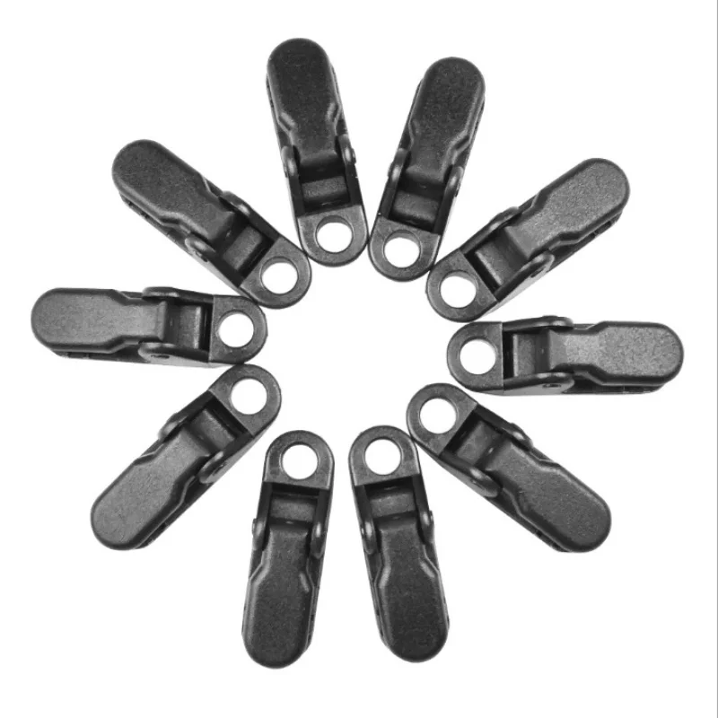 5/10/20Pcs Crocodile Clip With Carabiner Awning Clamp Tarp Clips Outdoor Camping Survival Tighten Tool Tent Accessories | Спорт и